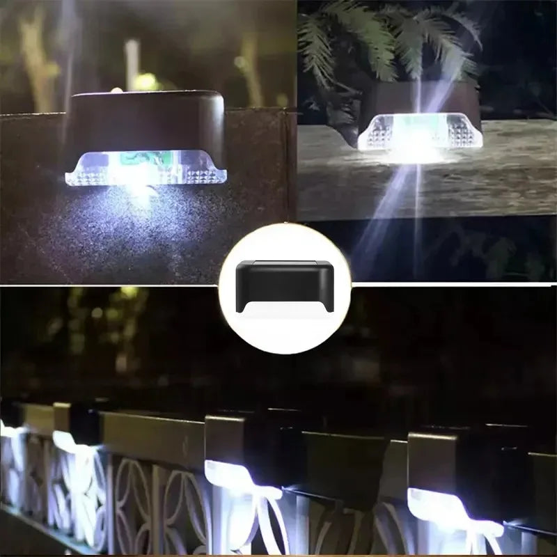 Solar Step Stair Light 1-20PCS – LED Warm White Waterproof Path