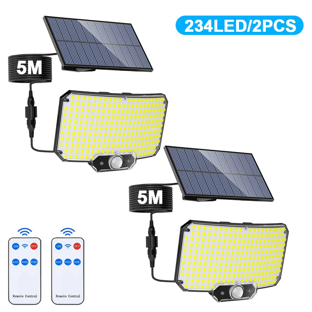 Solar Security Wall Light – 366LED IP65 Motion Sensor