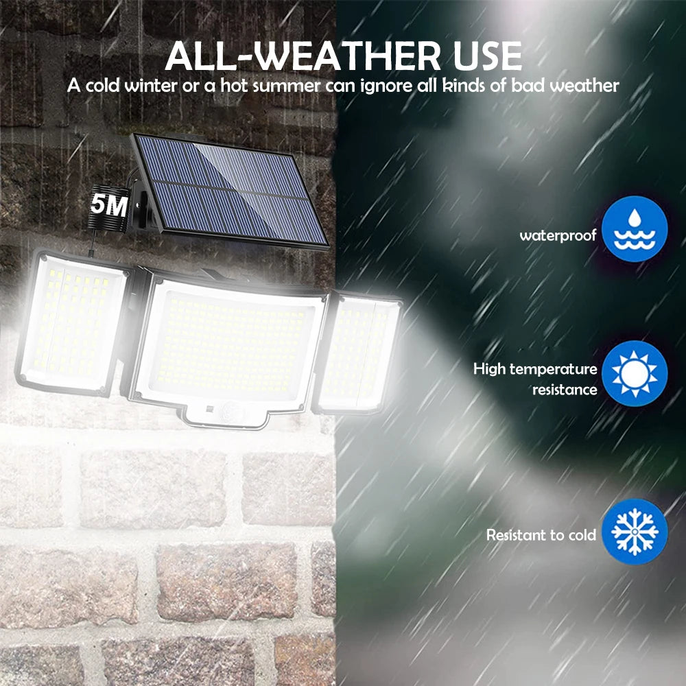 Solar Security Wall Light – 366LED IP65 Motion Sensor