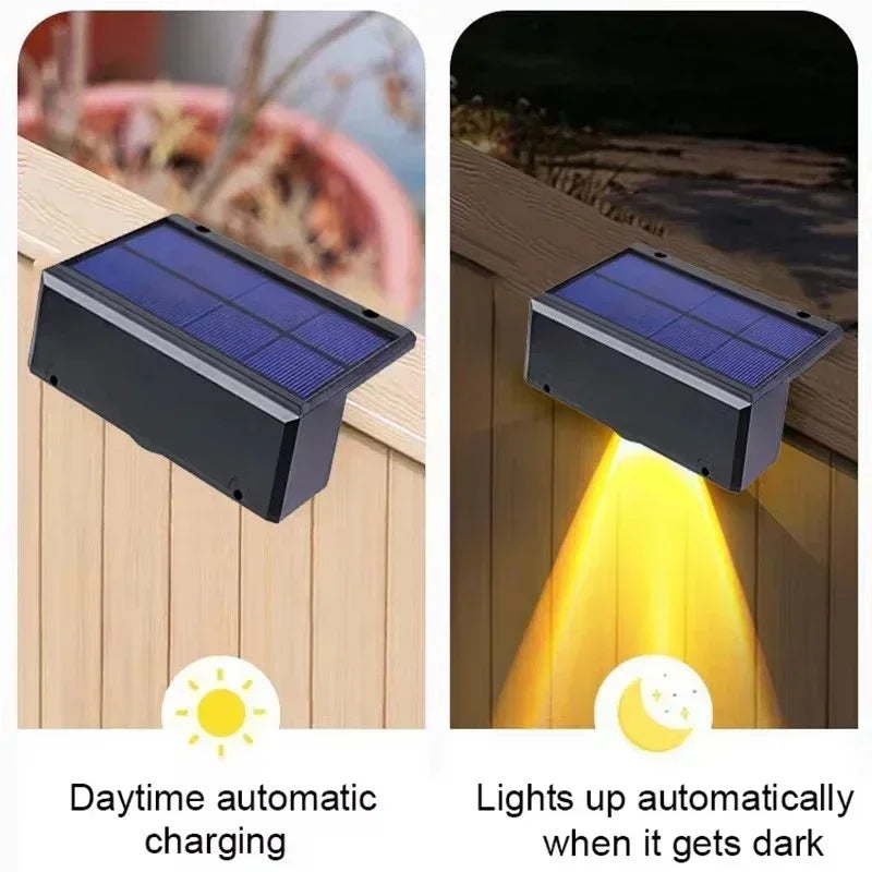 Solar Wall Step Light 1-4PCS – LED Waterproof Yard Fence Stair
