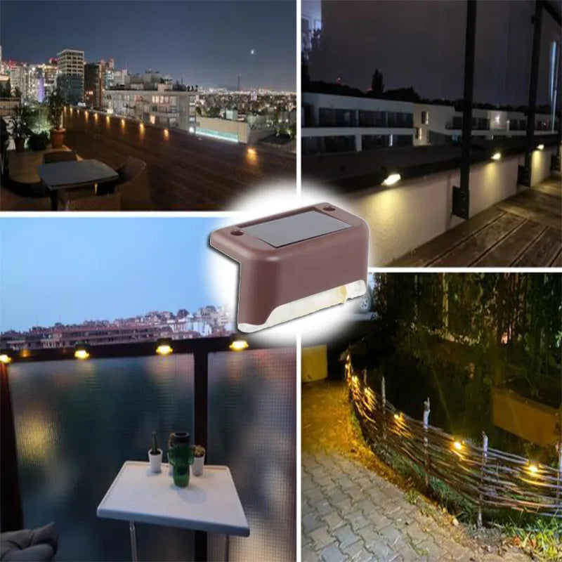 Solar Step Stair Light – LED Warm White Waterproof Balcony Patio