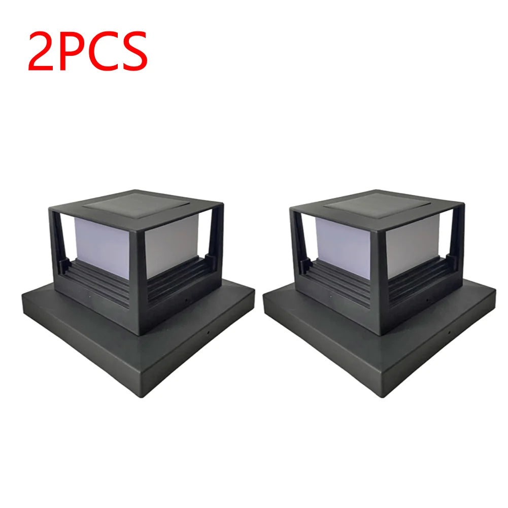 Solar Column Fence Gate Light – IP54 Waterproof