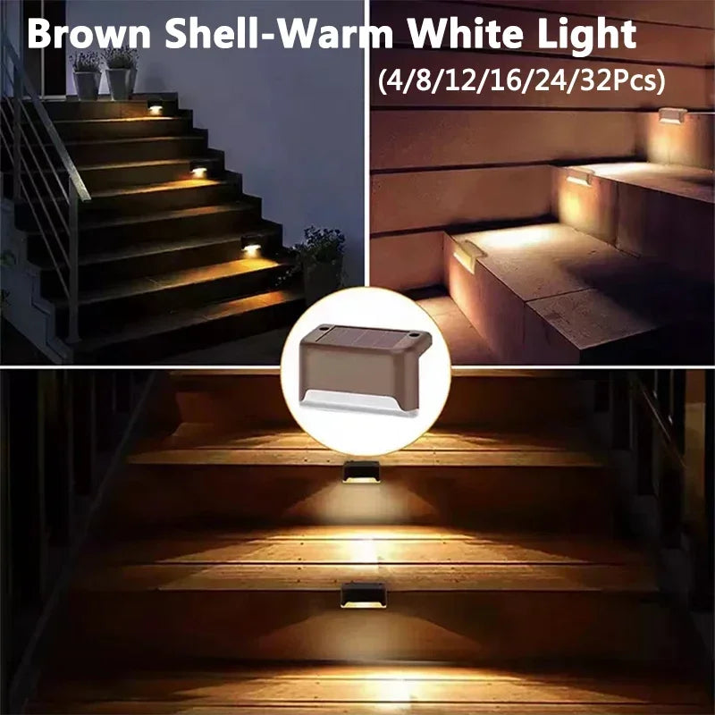 Solar Deck Fence Light 4-32PCS – LED Waterproof