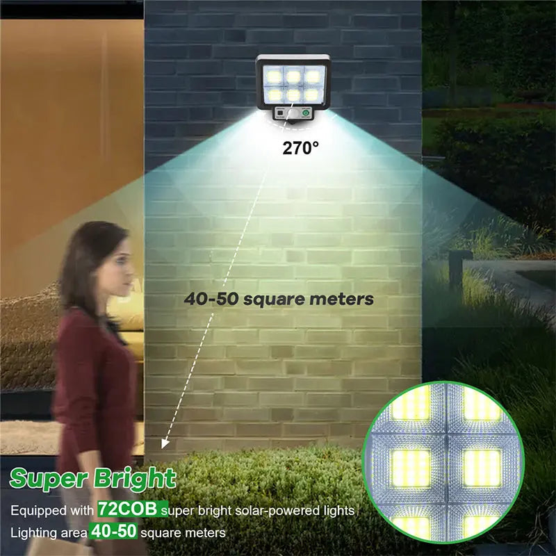 Solar Split Wall Light – LED Motion Sensor Outdoor