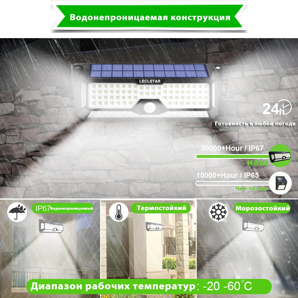 Solar Security Light – 268LED 4 Wide Angle