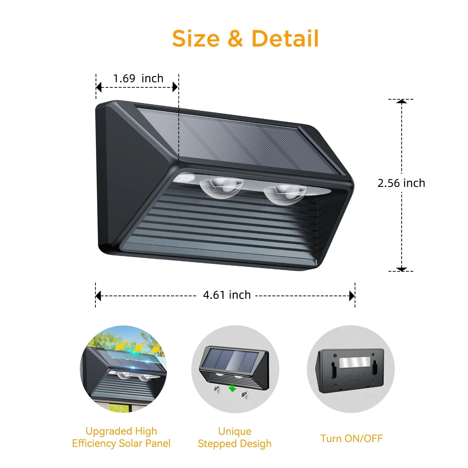 Solar Fence Step Light 4-12 Pack – LED Cool White