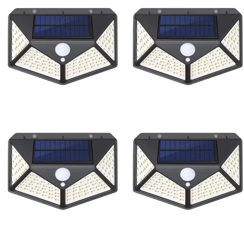 Solar Wall Street Light – 100LED PIR Motion Sensor Garden Decor