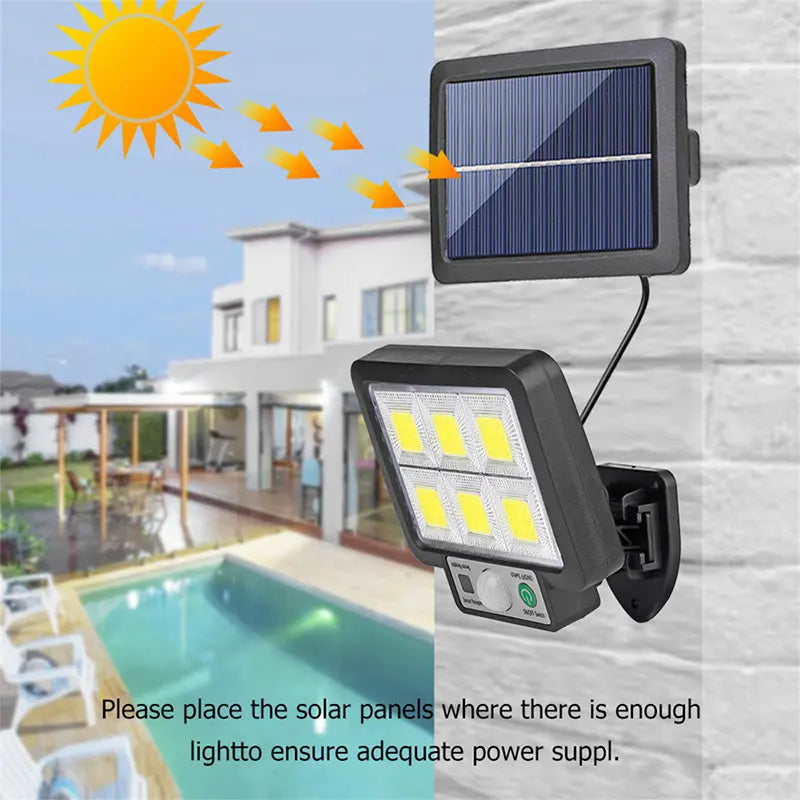 Solar Split Wall Light – LED Motion Sensor Outdoor