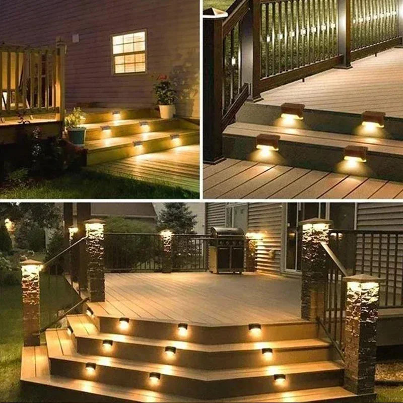 Solar Deck Fence Light 4-32PCS – LED Waterproof