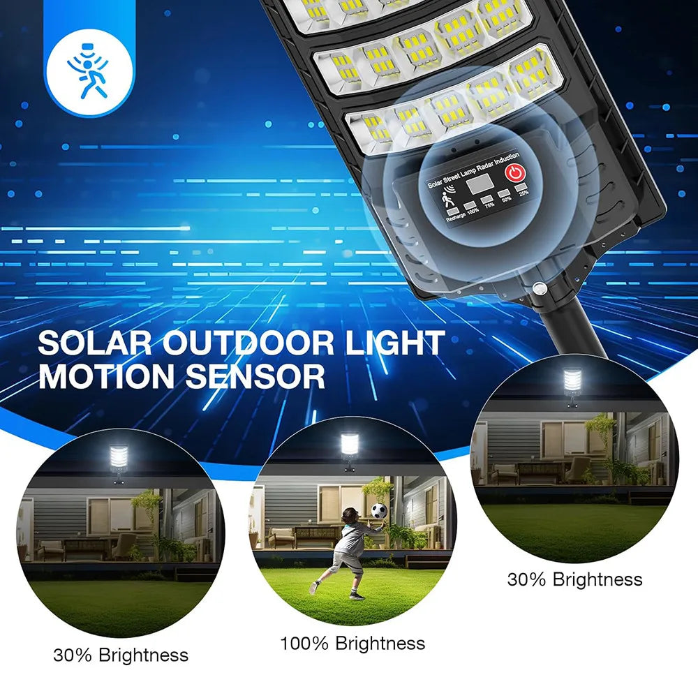 Solar Parking Lot Street Light – 5000mAh Remote