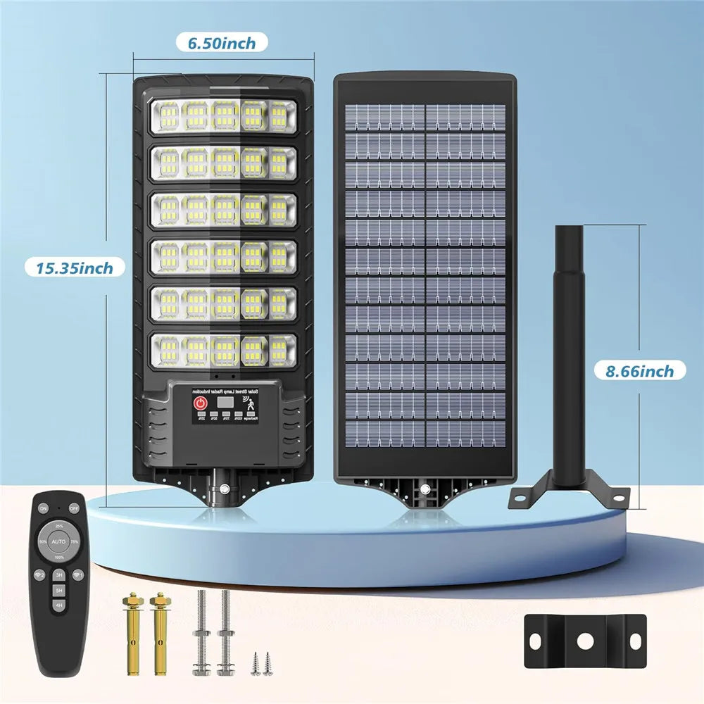 Solar Parking Lot Street Light – 5000mAh Remote