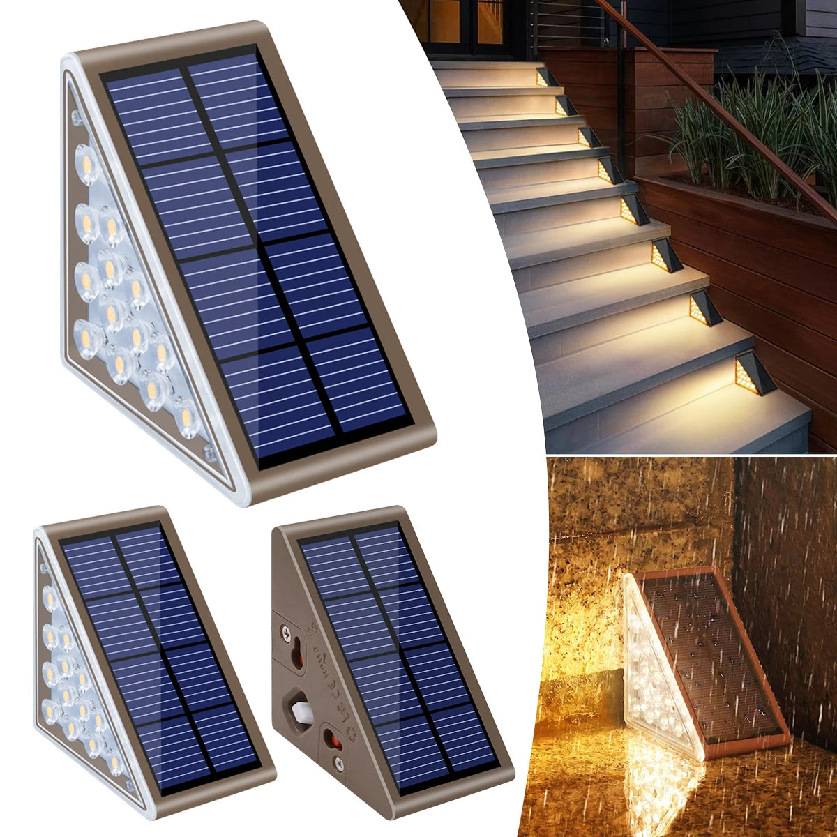 Solar Step Deck Lights – LED Waterproof Outdoor Stair & Path Lights (IP65)