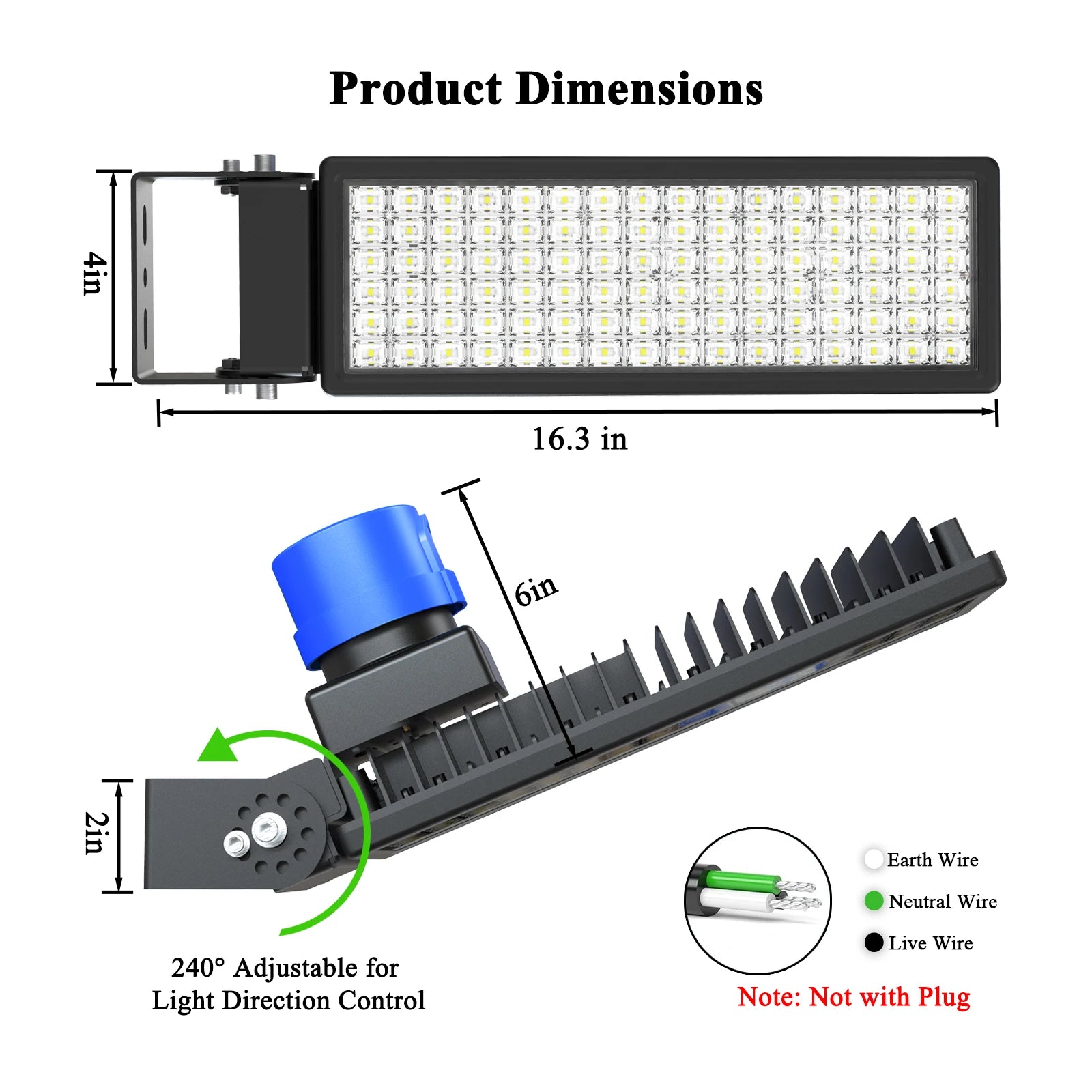 Solar Parking Lot Light – 100W 14000LM IP67