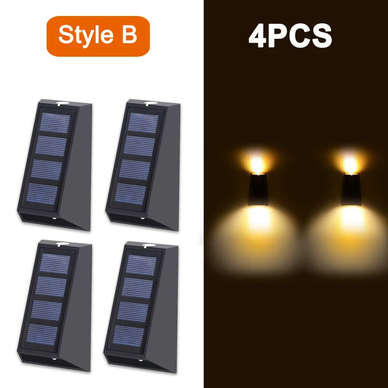 Solar Wall Porch Light – LED Waterproof Outdoor Villa Patio Decor