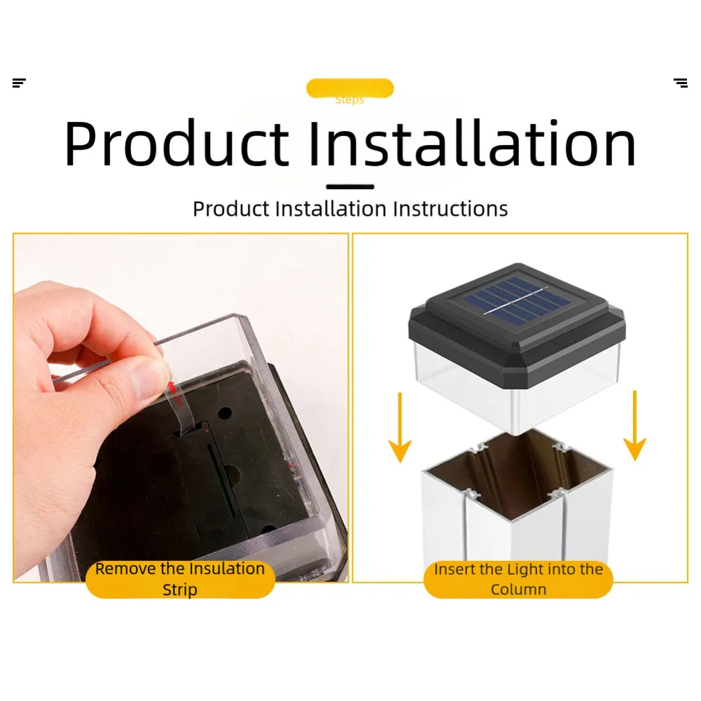 Solar Post Cap Fence Light – LED IP65