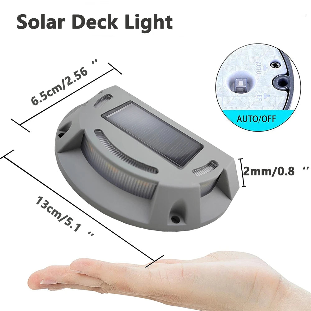 Solar Stud Driveway Pathway Light – LED Waterproof Deck Stair