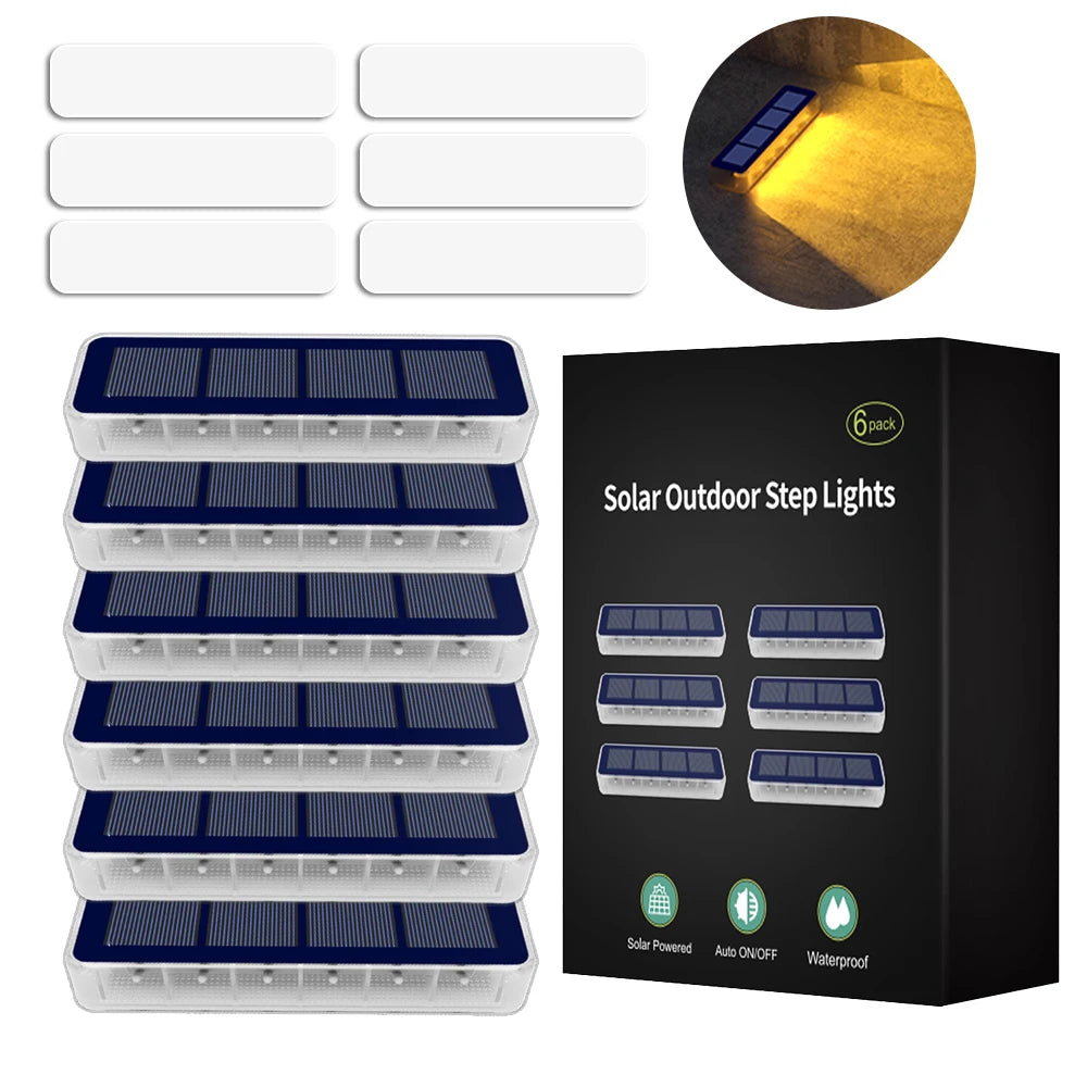 Solar Step Stair Light – LED IP68 Waterproof Lens Anti-theft