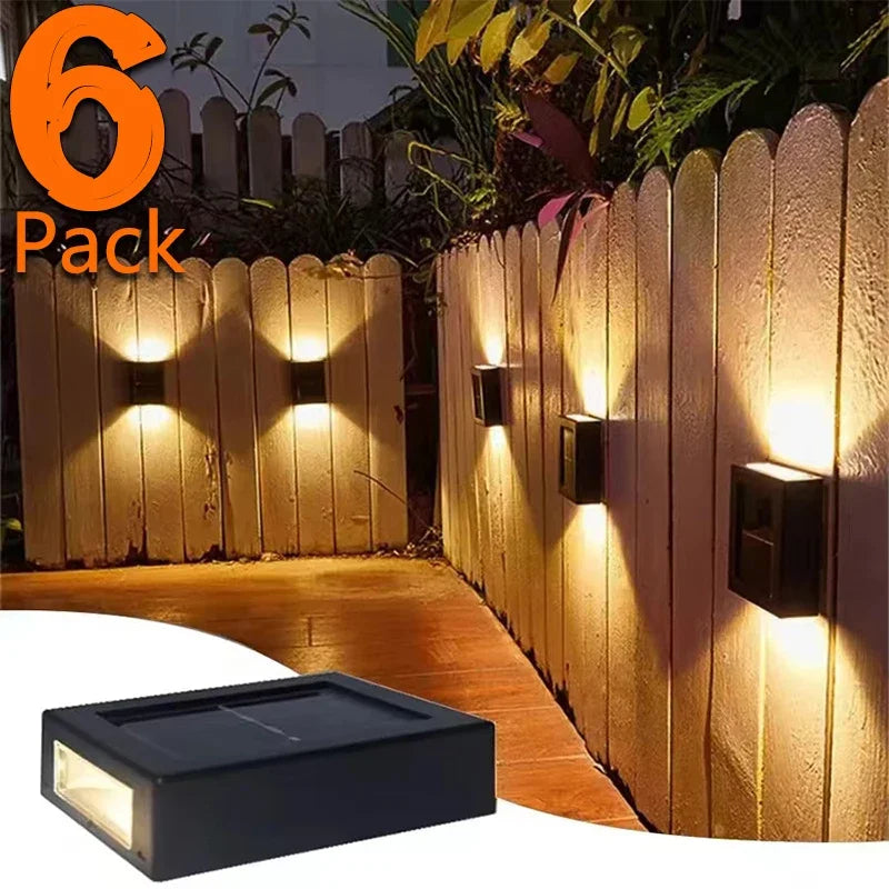 Solar Wall Washer Light 1-6PCS – Up Down Waterproof Garden Yard