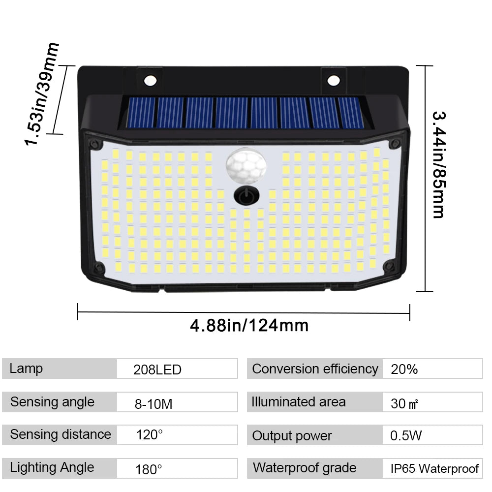 Solar Security Wall Light – 158LED Motion Sensor