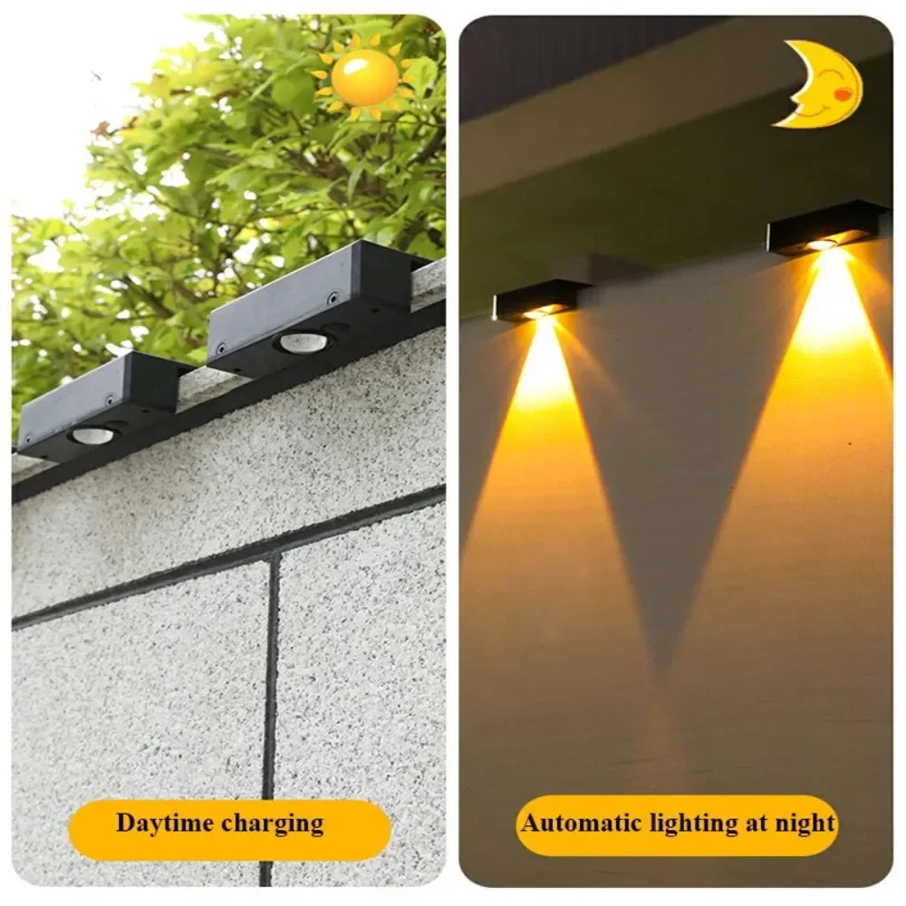 Solar Wall Fence Light – LED IP65 Waterproof Wireless Garden