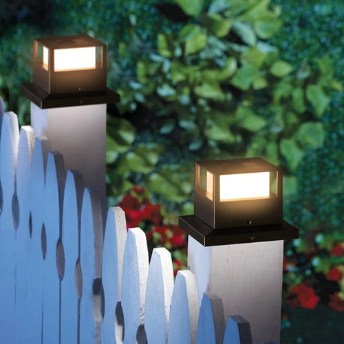 Solar Column Fence Gate Light – IP54 Waterproof