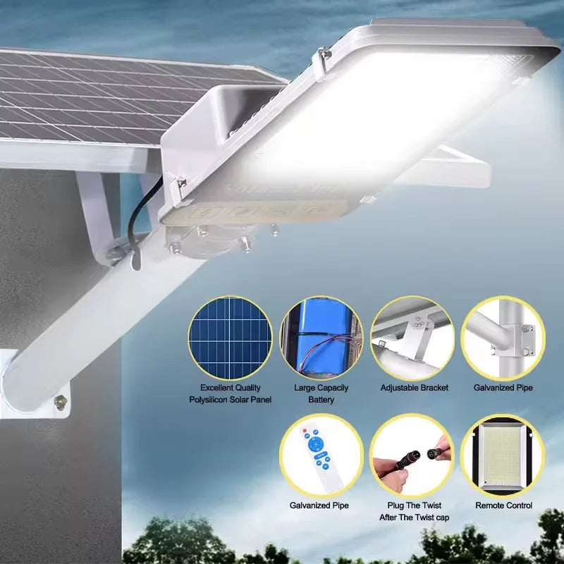 Solar Street Light 8000mAh – High Power Waterproof Garage Garden