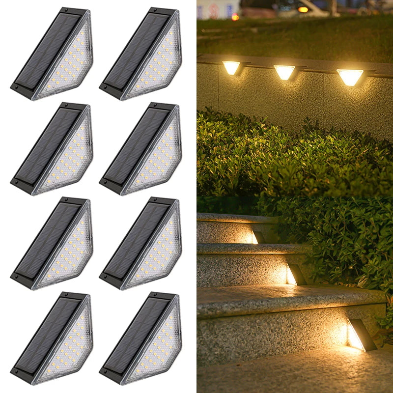 Solar Step Deck Light 8PCS – LED Waterproof Outdoor Stair Patio