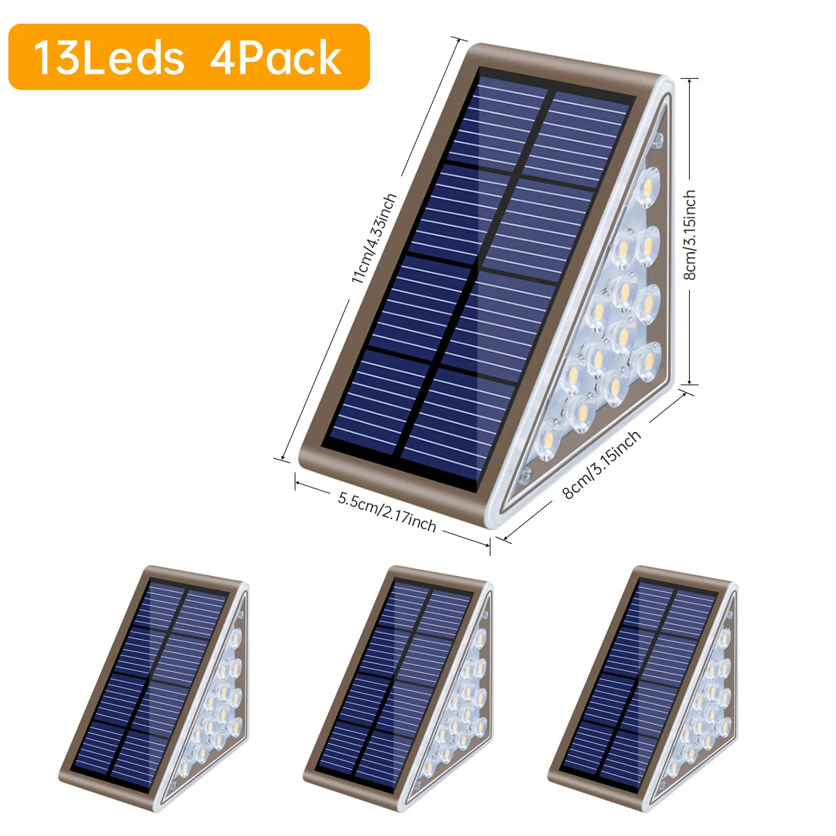 Solar Step Deck Lights – LED Waterproof Outdoor Stair & Path Lights (IP65)