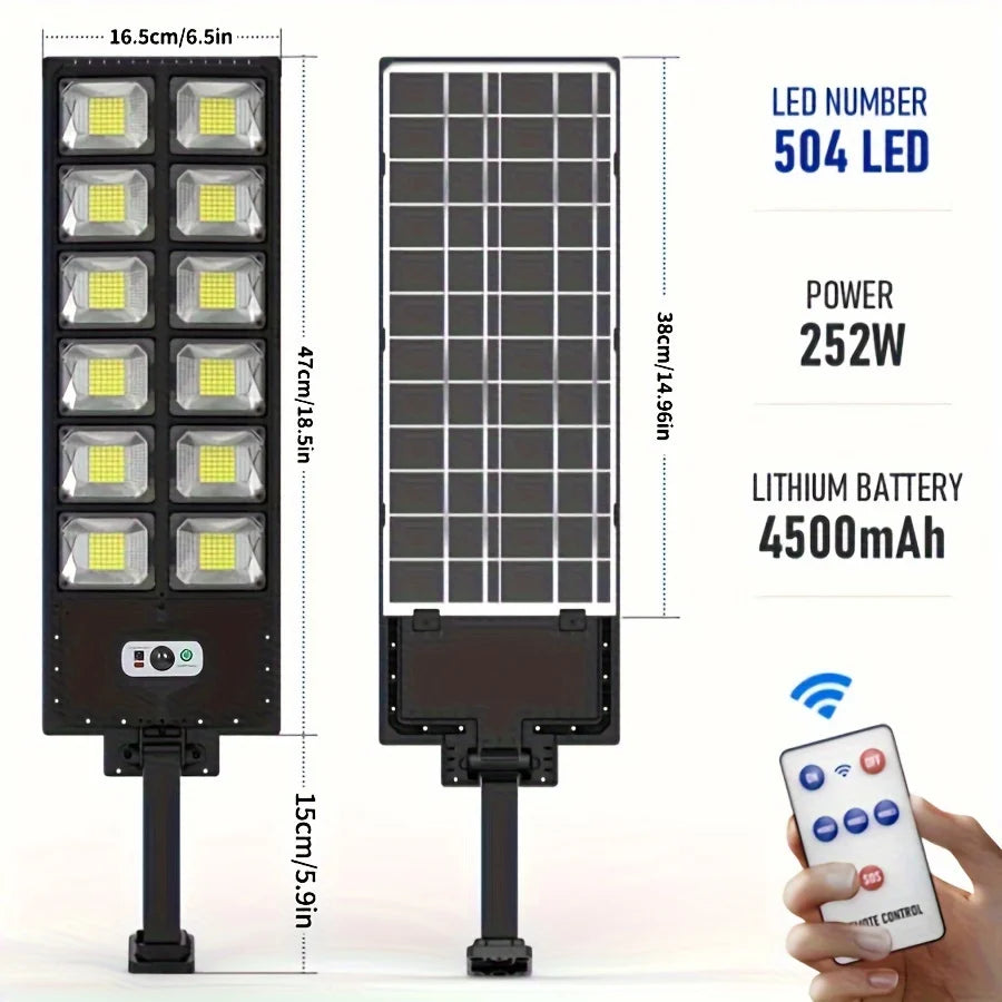 Solar Flood Light – 250W 8000LM Motion Sensor