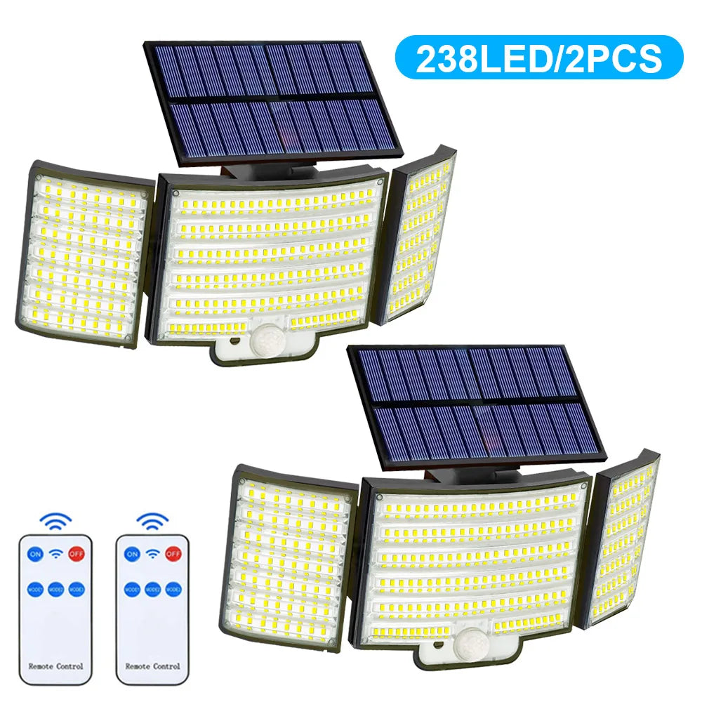 Solar Security Wall Light – 366LED IP65 Motion Sensor