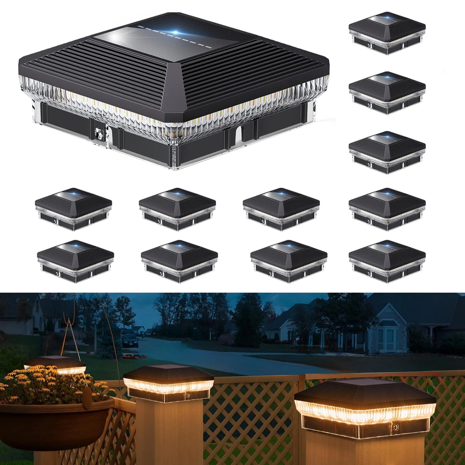 Solar Post Cap Light 6-12 Pack – 40LED 30LM
