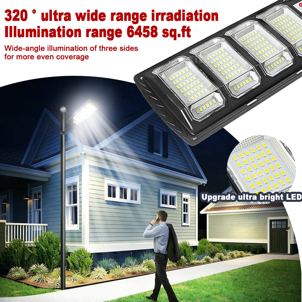 Solar Street Light 15000W – 320° IR Sensor Dusk to Dawn