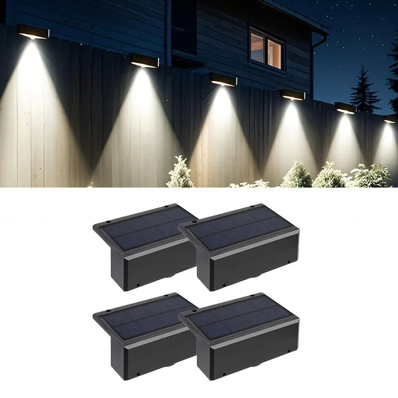 Solar Wall Fence Light – LED IP65 Waterproof Wireless Garden