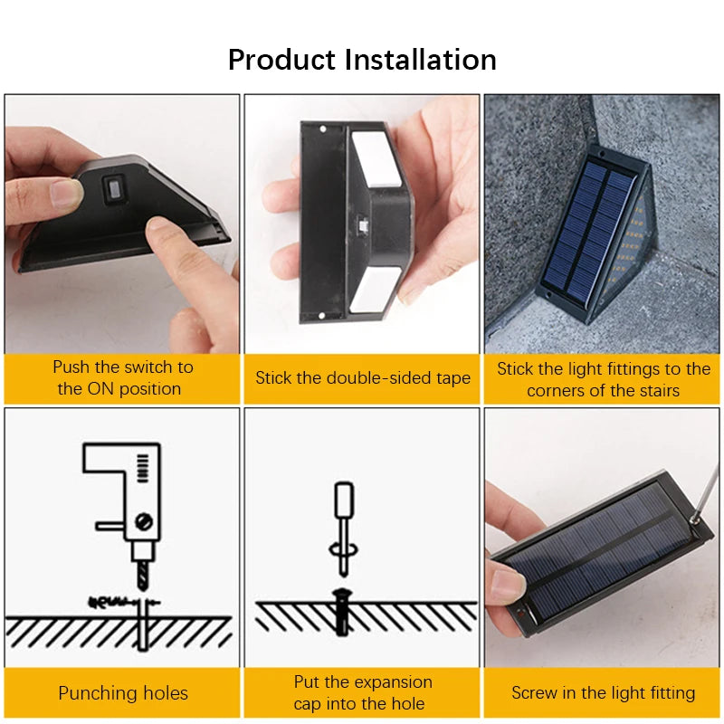 Solar Step Deck Light 8PCS – LED Waterproof Outdoor Stair Patio