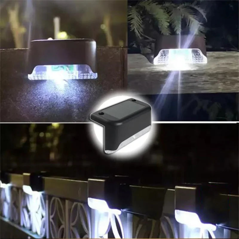 Solar Step Path Light – LED Warm White Waterproof Patio Fence
