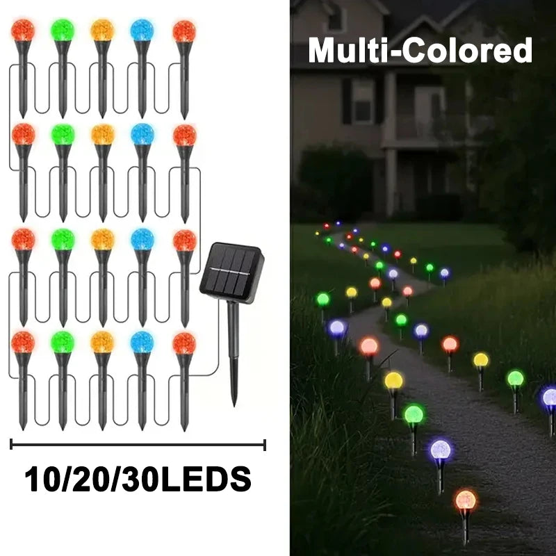 Solar Bubble Ball Lawn Light – 30LED Waterproof