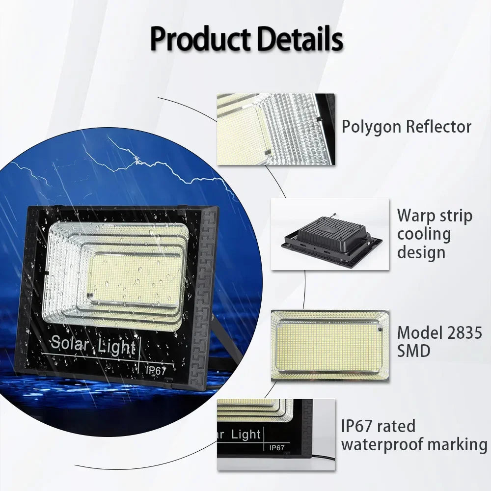 Solar Induction Light – 1000W LED Remote Control