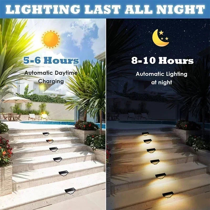 Solar Stair Step Light – LED Warm White IP65 Waterproof Walkway