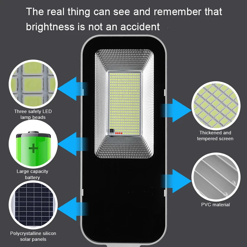 Solar Street Light 200W – 6000mAh Waterproof Dusk to Dawn