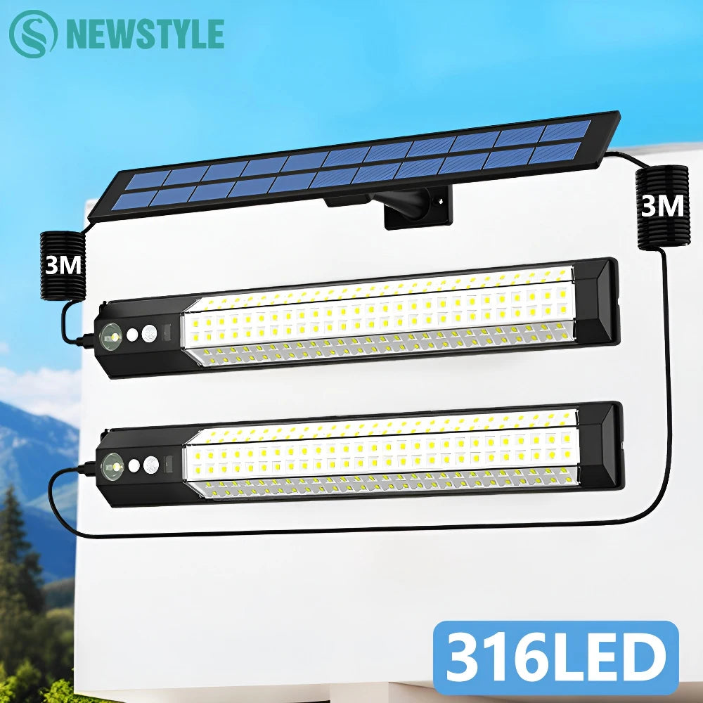 Solar Security Wall Light – 316LED Motion Sensor