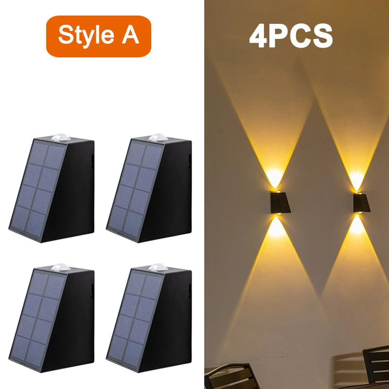 Solar Wall Porch Light – LED Waterproof Outdoor Villa Patio Decor