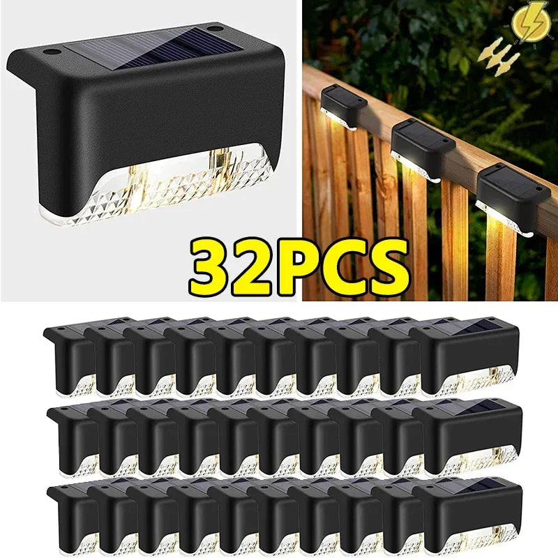 Solar Deck Fence Light 4-32PCS – LED Waterproof