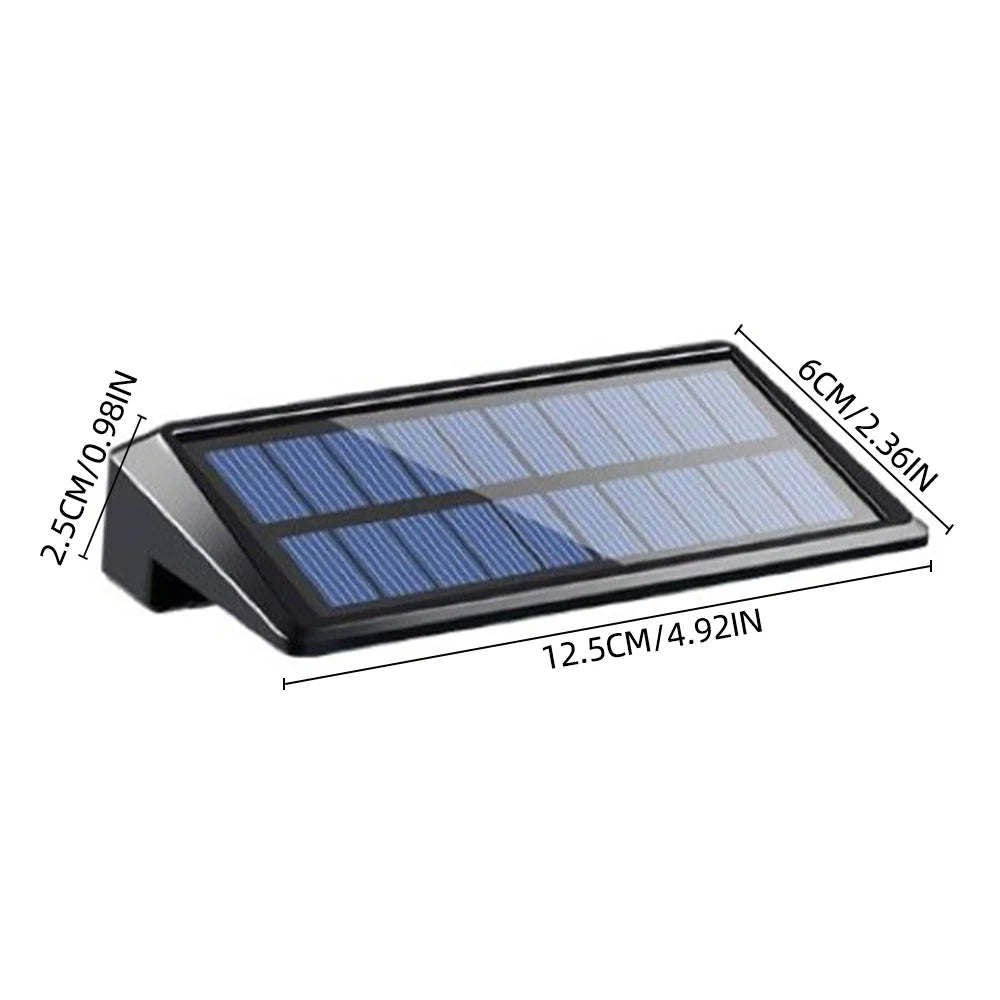 Solar Fence Wall Light 2-Pack – IP44 Waterproof