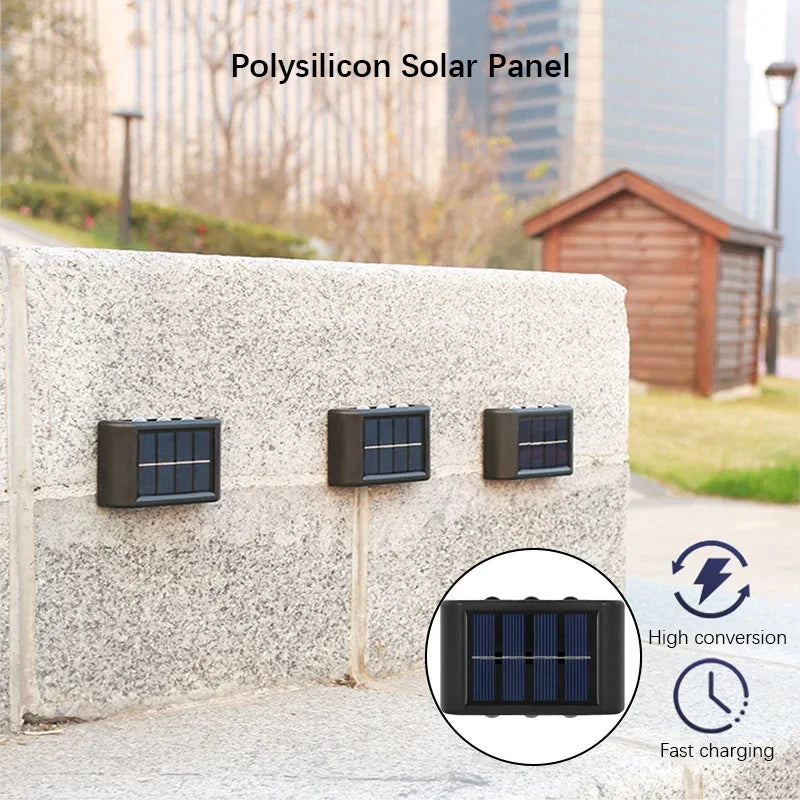 Solar Wall Fence Light – LED Dusk to Dawn Waterproof Garden