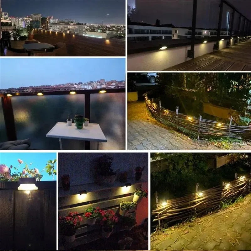 Solar Step Light 1-6 Pack – LED Waterproof Stairs Fence Railing