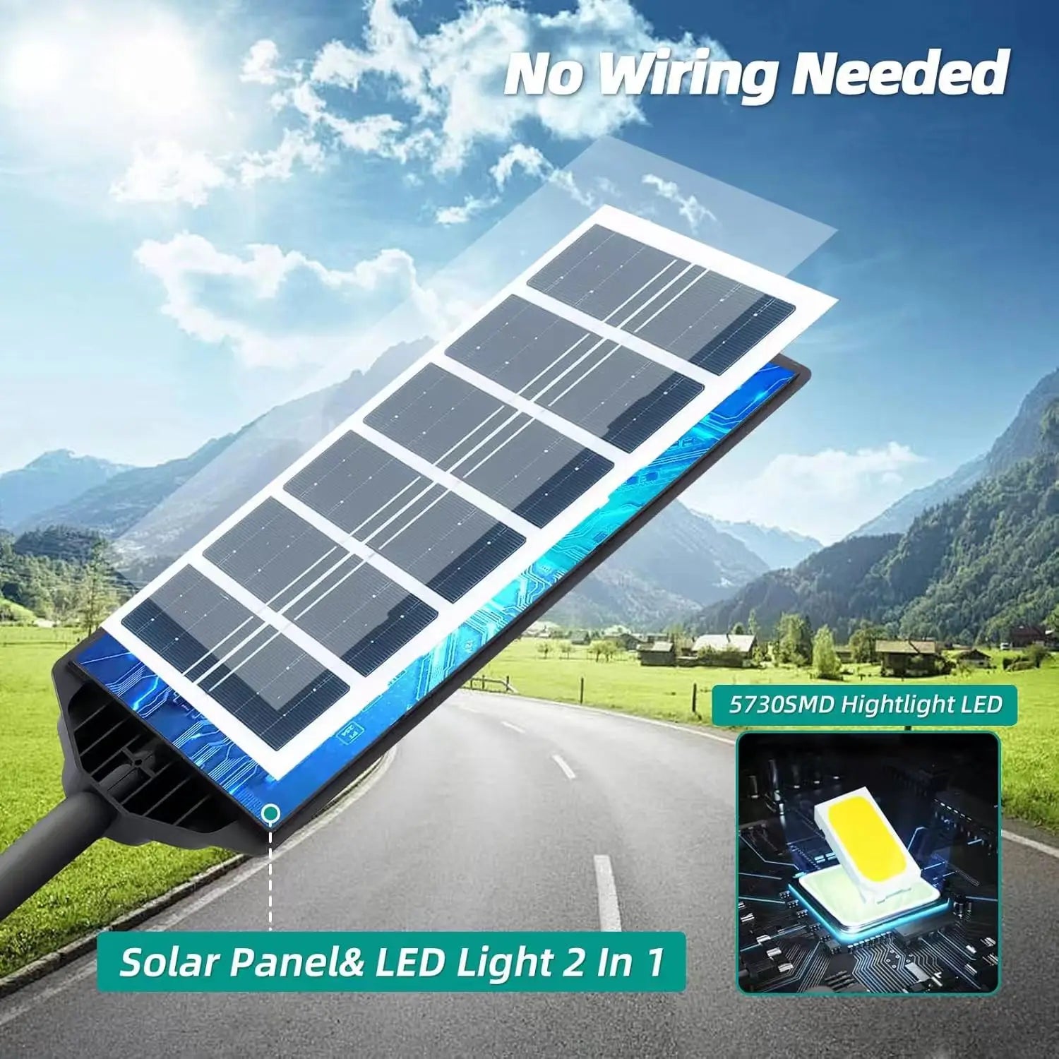 Solar Street Light Commercial – 100000LM Dusk to Dawn IP65