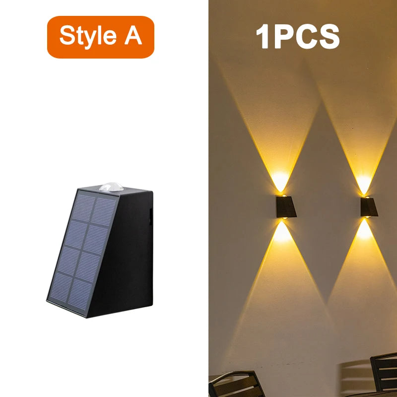 Solar Wall Porch Light – LED Waterproof Outdoor Villa Patio Decor