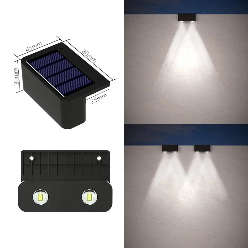 Solar Wall Step Light 1-4PCS – LED Waterproof Yard Fence Stair