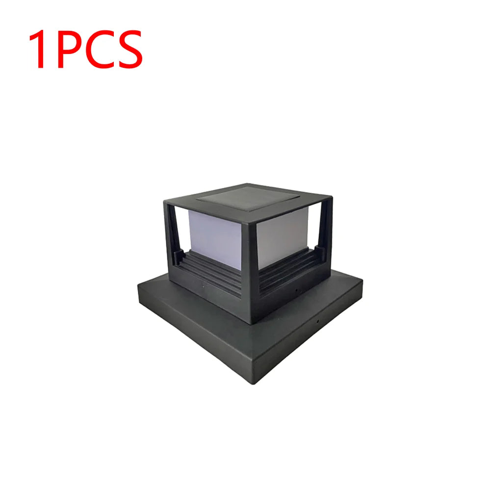 Solar Column Fence Gate Light – IP54 Waterproof