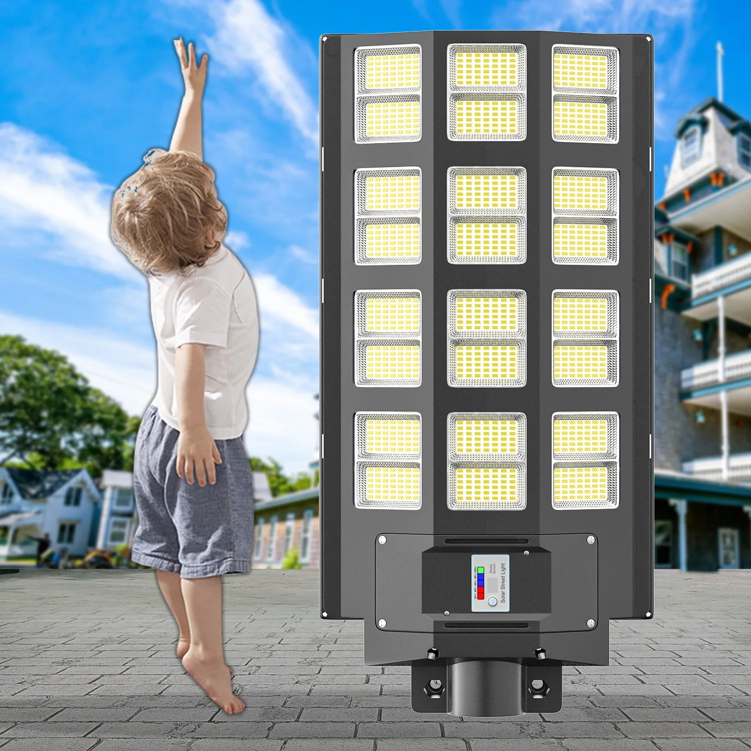 Solar Street Light 6500K – IP65 Dusk to Dawn LED Road